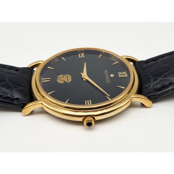 Movado Museum Classic Gold Tone Quartz Men's Wristwatch - New Battery - Picture 6 of 16